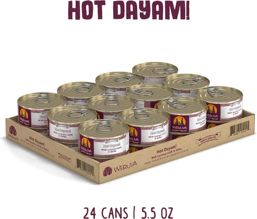 Miniatura 2 de Weruva Comida clásica para perros, Hot Dayam! con cordero en gelée, lata de 5.5 onzas (paquete de 24)