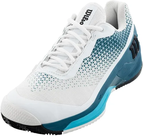 Miniatura 2 de WILSON Zapatillas de tenis Rush Pro 4.0 Clay para hombre Blanco y Azul Coral