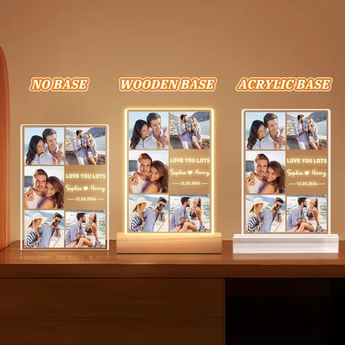 Miniatura 9 de Marcos de fotos personalizados con foto, marco de fotos personalizado con luz nocturna, marco de fotos personalizado, regalos personalizados de 5