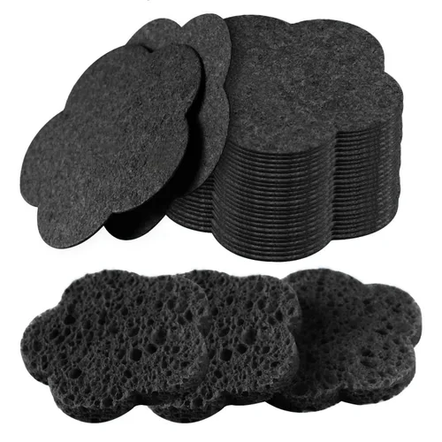 Miniatura 16 de 50 esponjas faciales comprimidas, esponjas faciales naturales, esponjas exfoliantes con forma de flor, reutilizables, el mejor regalo de maquillaje