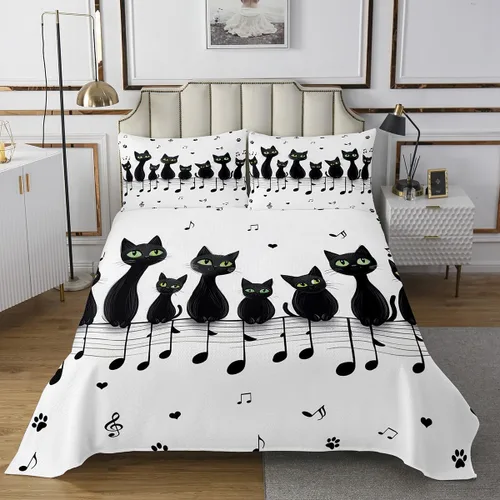 Miniatura 14 de Homewish Colcha de guitarra roja tamaño individual, juego de ropa de cama de música Hip Pop para decoración de habitación de niños y niñas, juego