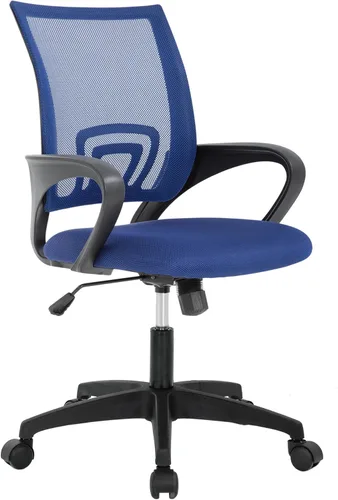 Miniatura 14 de BestOffice Silla de Oficina Ergonómica de Malla para Escritorio, Silla de Computadora Ejecutiva con Soporte Lumbar, Reposabrazos, Giratoria, Negro