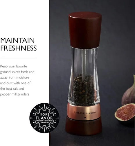 Miniatura 5 de Cole & Mason Derwent Molinillo de Pimienta - Molinillo de Pimienta Gourmet de Precisión - Herramientas Recargables para Condimentos y Especias - Oro