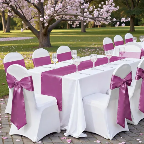 Miniatura 272 de mds - Lote de 10 lazos de satén para sillas de boda y eventos, para decoración de fiestas, 30 colores, Satin, 10 Verde oliva