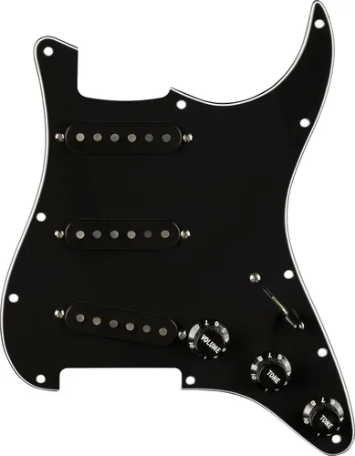 Golpeador Strat precableado, Pure Vintage '59 con RWRP Midde, negro de 11 agujeros PG