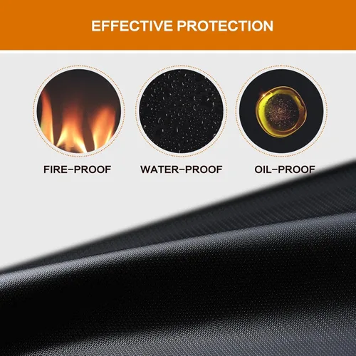 Miniatura 4 de SUITMAT Tapete resistente al calor para encimera, tapete ignífugo e impermeable para parrilla de mesa al aire libre, protector de cubierta al aire