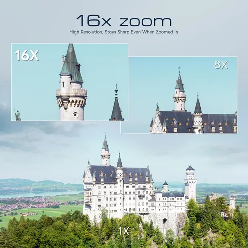 Miniatura 2 de G-Anica Cámaras digitales 8K para fotografía con doble lente, kit de cámara de punto de vlogging y disparo WiFi de 64 MP con pantalla abatible