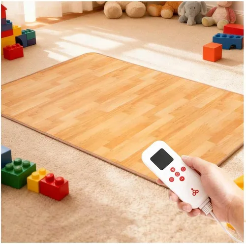 Tapete calefactable radiante infrarrojo con calefacción eléctrica, con 60 ajustes de calor, protección contra sobrecalentamiento, apagado automático