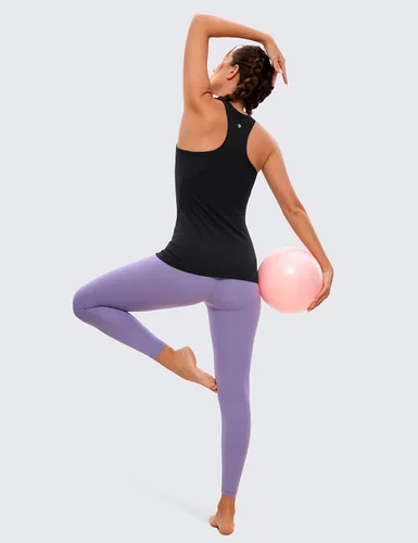Miniatura 4 de CRZ YOGA Butterluxe - Camiseta sin mangas para mujer, con espalda cruzada, cuello alto, atlética, para correr, gimnasio, yoga