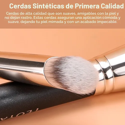 Miniatura 2 de TEOYALL Brocha Correctora Angular, Pincel Sintético de Contorno para Mezcla, Fijación y Pulido con Cosmético Líquido, Crema y Polvo