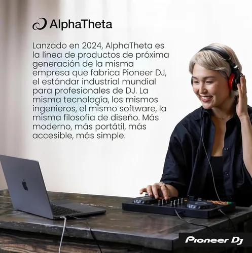 Miniatura 2 de Pioneer DJ AlphaTheta DDJ-FLX2 Paquete de controlador DJ compacto de 2 canales con estuche, cable para instrumentos y paño de pulido Austin Bazaar