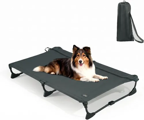 Miniatura 11 de CANINE CANYON Upgraded Non-Slip Daisy Cot, Large Foldable Elevated Dog Bed, Portable Raised Outdoor Folding Dog Cot for Camping/Home, Chew Proof