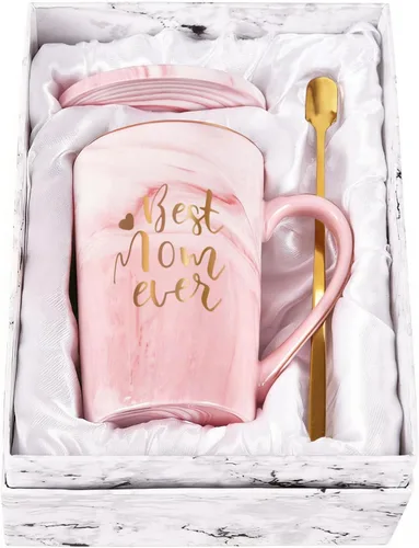 Miniatura 8 de YHRJWN Regalos para mamá, mejor taza de café de mamá, regalos de cumpleaños para mamá de hija e hijo, idea de regalo para mamás para Navidad, día