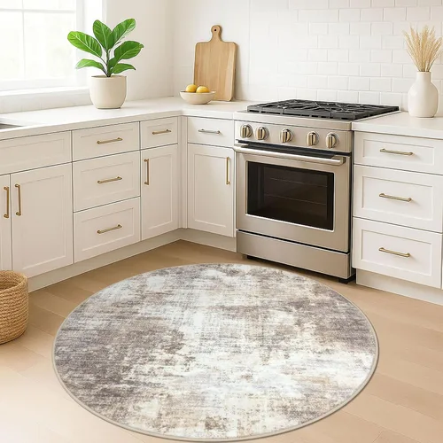 Miniatura 613 de IOHOUZE Alfombra abstracta lavable de 3 x 12 pies para pasillos, antideslizante para cocina, camino de entrada de lana sintética para interiores