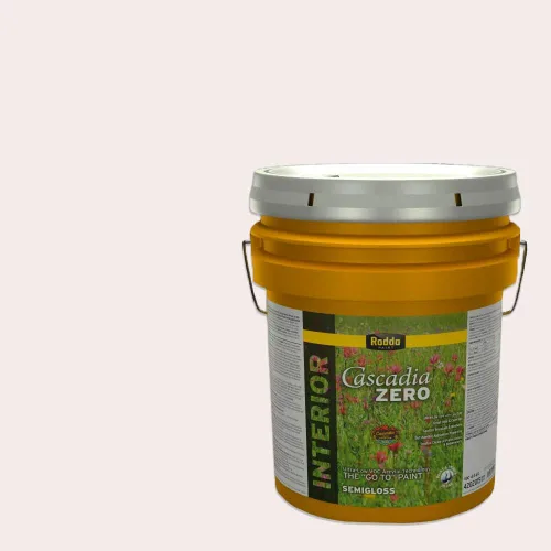 Miniatura 204 de Rodda Paint CASCADIA ZERO - Pintura satinada e imprimación para interiores en uno, 1 galón, Lady Flower Flor de señora