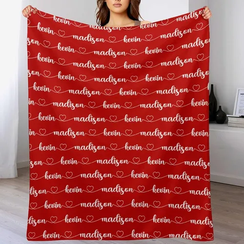 Miniatura 4 de Manta de amor personalizada para parejas, manta personalizada con imagen y nombre, regalo para novia, manta personalizada para el día de San