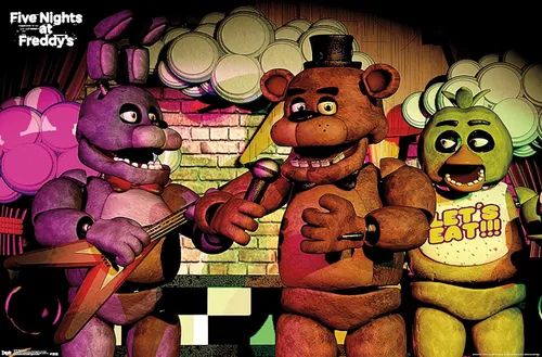 Miniatura 10 de Trends International Five Nights at Freddy's - Póster de pared de banda, 14.725 x 22.375 pulgadas, versión enmarcada de madera de granero