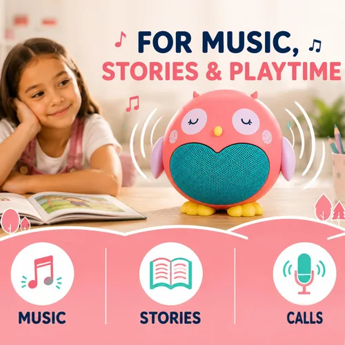 Miniatura 3 de Planet Buddies Altavoz Bluetooth para niños y niñas con micrófono, mini altavoz Bluetooth portátil inalámbrico, batería de 60 días, para el hogar