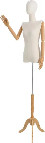Miniatura 22 de Vestido de maniquí femenino con forma de torso, 59 a 79 pulgadas de altura ajustable, cuerpo de maniquí con soporte de metal y base rectangular