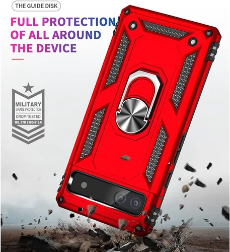 Miniatura 2 de Funda para Pixel 6a, Google Pixel 6A con protector de pantalla HD, [grado militar de 16 pies probada en caídas], anillo protector a prueba de golpes