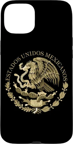 Miniatura 9 de iPhone 12 Pro Max Bandera de México sello del escudo de armas en caso sepia