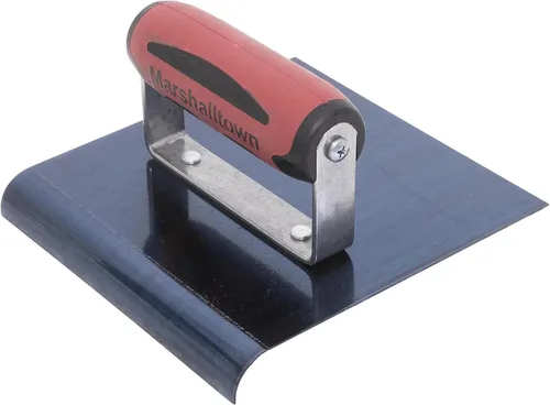 Miniatura 2 de MARSHALLTOWN Bordeadora de hormigón recta, cuchilla de acero azul de 6 x 6 pulgadas, labio de 5/8 pulgadas x radio de 1/2 pulgadas, fabricado