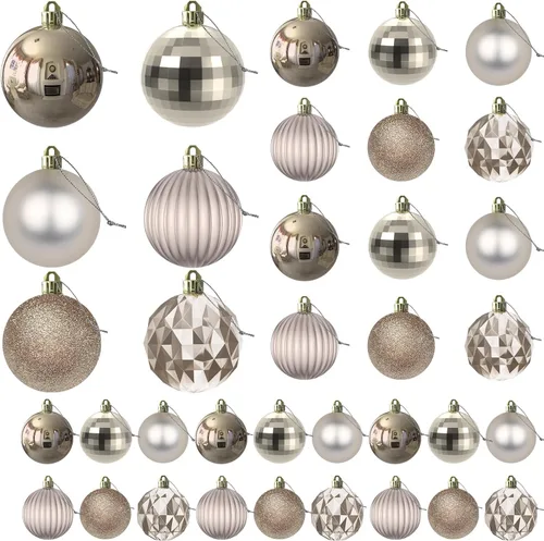 Miniatura 110 de Bolas de Navidad Grandes de 3.2" en Azul Bebé - Adornos para Árbol de Navidad, Bolas Colgantes Inastillables para Cumpleaños, Halloween, Boda