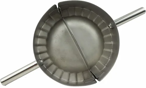 Miniatura 9 de Máquina para hacer albóndigas de acero inoxidable, molde de prensa Goya Empanada XL de 5 pulgadas, crimpadora de moldes de ravioles, cortador