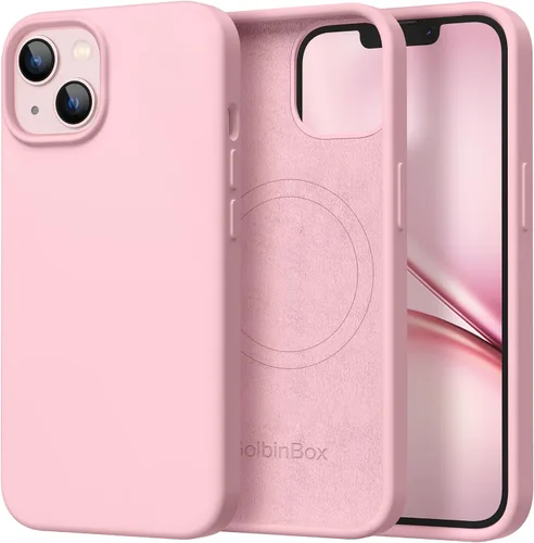 Miniatura 150 de GolbinBox Funda magnética para iPhone 17, compatible con MagSafe, cubierta de silicona integrada para control de cámara, funda de silicona líquida a