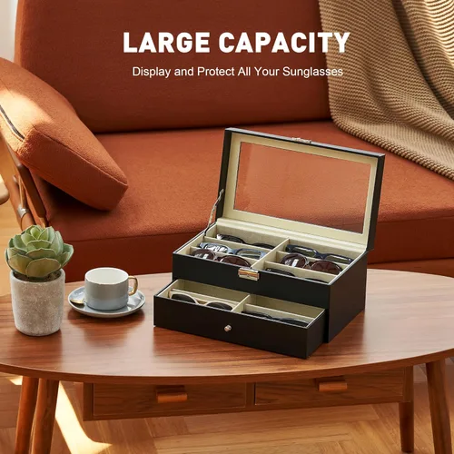 Miniatura 3 de Caja para anteojos de Co-z, organizador de anteojos, caja de almacenamiento con visualización