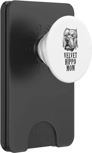 Miniatura 7 de Terciopelo Hippo mamá Pitbull perro propietario American Bully Pitbull PopSockets intercambiable PopGrip
