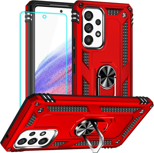 Miniatura 28 de Yiakeng Funda para Samsung A52, Galaxy A52 con protector de pantalla HD, fundas protectoras de grado militar con anillo para Samsung Galaxy A52 5G
