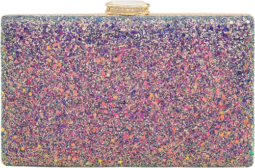 CARIEDO Bolso de mano brillante para mujer, elegante bolsa de noche con purpurina para baile, boda, fiesta, graduación, novia, Decoración