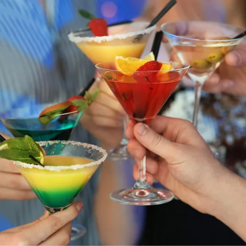 Miniatura 7 de Juego de 4 vasos grandes de Martini soplados a mano de 10 onzas, vasos de cristal con guía de cócteles, para Margarita, gigante, espresso, postre