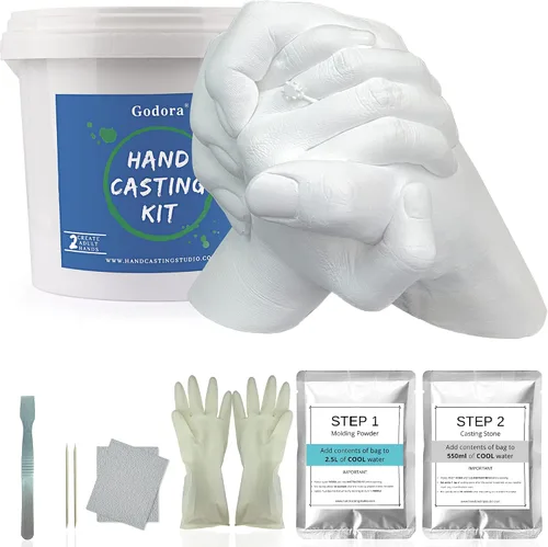 Kit de fundición a mano para parejas y recuerdos, kit de molde de mano para parejas para actividades navideñas, kits de moldeo para adultos, niños,