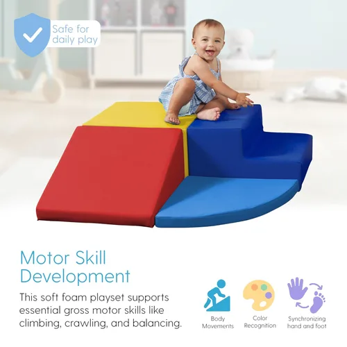 Miniatura 4 de SoftScape - Escalador de esquina para niños pequeños, estructura de juego activo para interiores para niños pequeños y niños, espuma suave segura