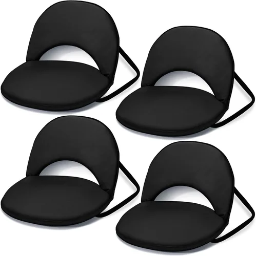 Miniatura 9 de Maitys 2 asientos de estadio para gradas con soporte para espalda, silla acolchada plegable para estadio con 5 posiciones ajustables, silla portátil