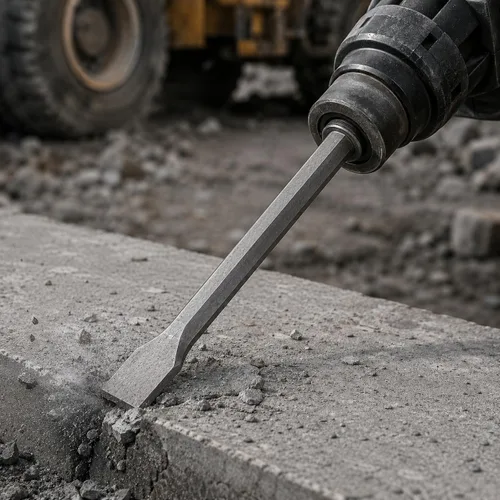 Miniatura 2 de XtremepowerUS Cinceles de hormigón plano y punta de 2 piezas para martillo eléctrico de demolición de 5/8 pulgadas, vástago hexagonal de 2 piezas
