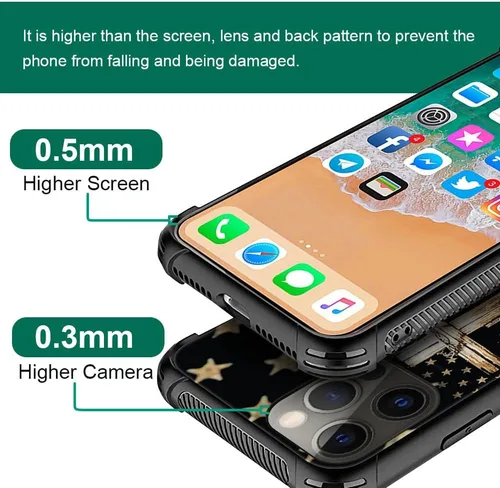 Miniatura 2 de DAIZAG Compatible con iPhone 13 Funda, Protección Total a Prueba de Golpes Antiarañazos Cubierta de TPU, Fundas para Hombre Mujer-Cruz de Madera
