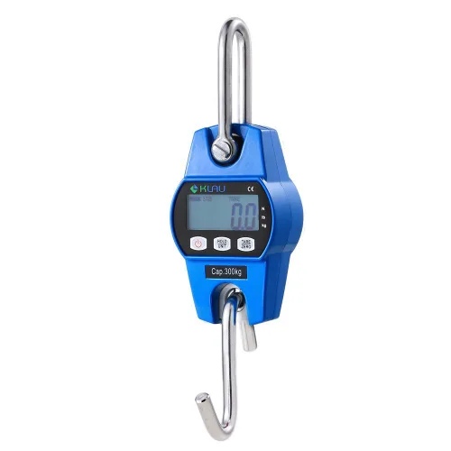 Klau Mini OCS-L - Báscula industrial para grúa, color azul, 661.4 lbs | Escala colgante digital, fábrica interior de la granja al aire libre, pesaje
