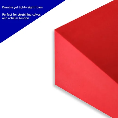 Miniatura 3 de Trademark Innovations - Cuña elástica inclinada de espuma de 12 pulgadas, juego de 2 unidades (rojo ladrillo)