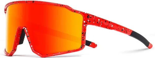 Miniatura 8 de FMY Gafas de sol deportivas polarizadas para hombres y mujeres con 3 lentes intercambiables, protección UV, gafas de ciclismo de béisbol MTB