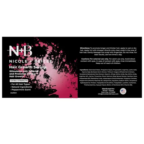 Miniatura 9 de N+B - Suero para el crecimiento del cabello, ayuda a promover un cabello más grueso, más lleno y saludable con biotina, fórmula de base natural