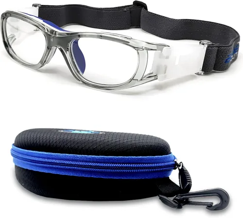Miniatura 8 de BLUE CUT Gafas de baloncesto de seguridad para niños para deportes al aire libre, fútbol, fútbol, antiniebla, reemplazables a lentes recetadas