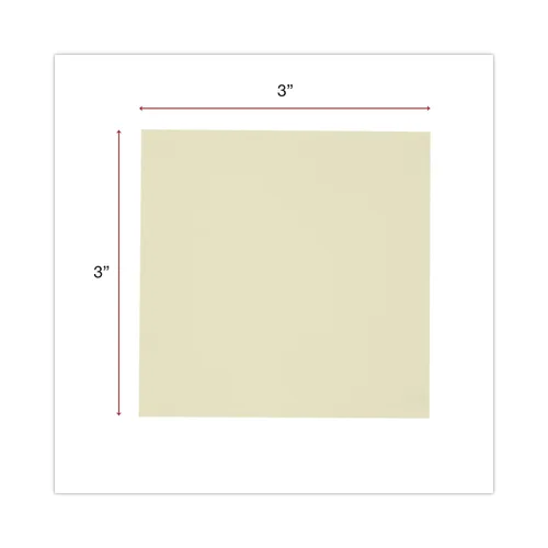 Miniatura 2 de Universal Office Products 28068 - Notas adhesivas recicladas, 3 x 3, amarillo; 100 hojas, 18 unidades (UNV28068)