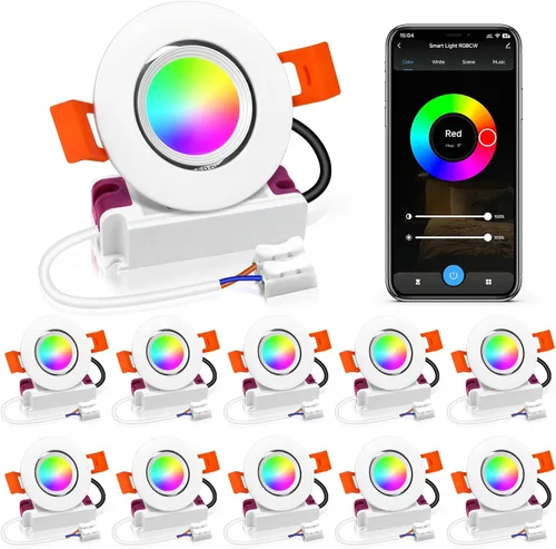 Miniatura 13 de Iluminación empotrable LED regulable de 2.5 pulgadas, lámpara descendente de 5 W, blanco cálido de 3000 K, CRI 80 con controlador LED, como lámpara