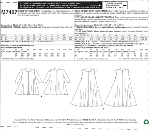 Miniatura 4 de McCall's Patrones Misses' Top y vestido