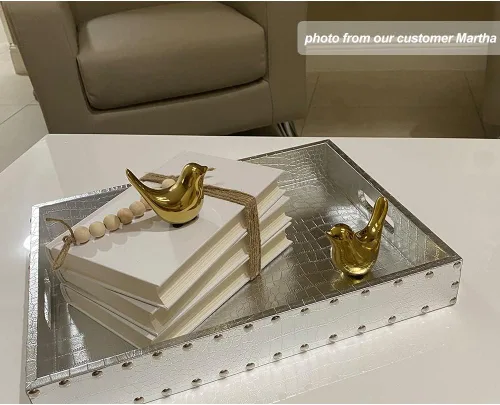 Miniatura 4 de Decoración de cerámica para el hogar, diseño de pájaros dorados, decoración de casa de campo, 2 piezas