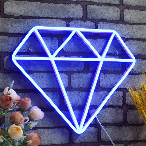 Miniatura 4 de AdvPro Señal de neón LED de silicona flexible de diamante - azul - st16s33-fnu0055-b