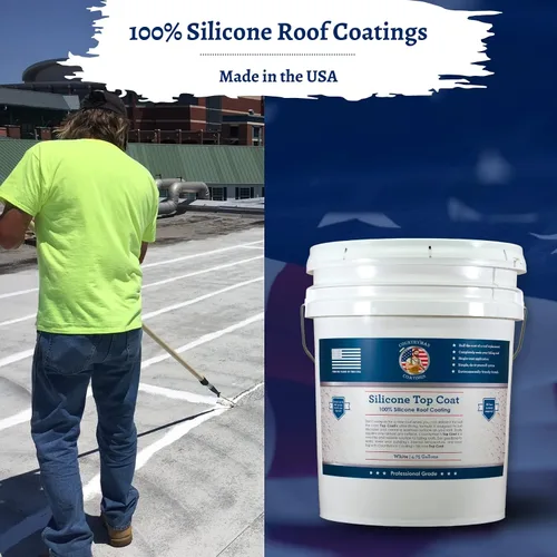 Miniatura 6 de Countryman Coatings Revestimiento para Techo 100% Silicona - Restaura Tu Techo en un Día - Sella Filtraciones, Grietas, Juntas, Penetraciones - Se